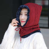 Plus velvet padded Joker cold-proof scarf one-piece hat for men and women Zunchi clothing boutique Nangong Biying Trade