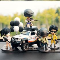 Creative car center console eating chicken ornaments Hand-made jedi survival car decoration high-end car interior decoration supplies men