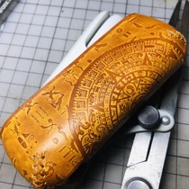 IQOS3 0 sets of protective cover leather handmade custom personality full carving Mr. Suns hand workshop