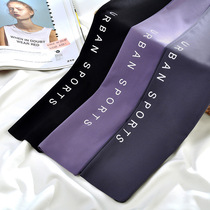 The new thin nine-point thin section hip-raising summer shark skin womens leggings leggings without trace to close the abdomen to wear seven