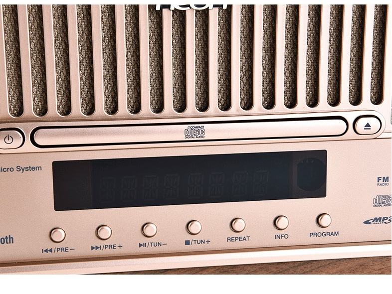 neon丽扬mcb820复古蓝牙音箱cd播放器桌面台式收音机一体家用音响