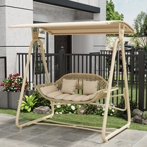 Platycodon outdoor swing hanging chair courtyard swing outdoor villa garden double hammock small courtyard internet celebrity swing chair