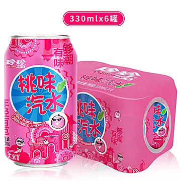 珍珍水蜜桃怀旧饮品6罐330ml[5元优惠券]-寻折猪