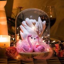 Hand model Plaster Lovers Hand Mold Making Mesh Red 3d Solid Gift Clone Gypsum Powder Imprinted Clay Homemade Hand Film