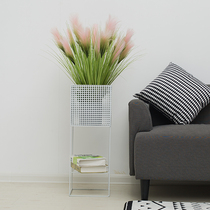 Interior minimalist floor-floor flower shelf Living room Green Laura Flower Pot shelf Balcony Iron Art Contained shelf