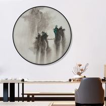 New Chinese tea room porch background wall decorative painting original ink painting Cuiwei study wall hanging painting mural