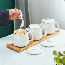 Oil splashed spicy container chili oil tank ceramic seasoning tank with handle for salt Jar Kitchen snack bar condiment