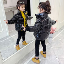 Girl Cotton Clothing 2022 New Foreign Air Winter Dress CUHK Child Short bread clothes Children quilted jacket Girl cotton coat jacket