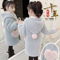 Girl Ocean Gas Jacket Autumn Winter Clothing 2022 New Korean version of Mao Children thickened Princess CUHK Child Great Coat