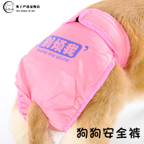 Pet Mother Dog Dog Physiological Pants Female Large Type Canine Kokie Menstrual Pants Aunt Gold Wool Sanitary Napkins Anti-Harassment Safety Pants