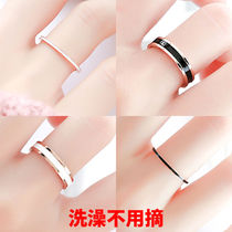 Ceramic ring Titanium steel ring Female ins does not fade rose gold male and female lovers ring a pair of ring index fingers