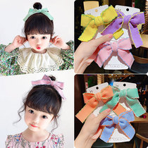 Korean version of the childrens bow hairpin hair ornaments Princess baby cute cartoon hairpin childrens edge clip headdress girl