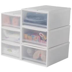 Drawer type storage box plastic transparent wardrobe storage
