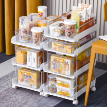 Snack Rack Netting Red Ins Wind Living Room Light Lavish Minimalist Transparent Drawer Case Shelve Cart Cart Large Capacity