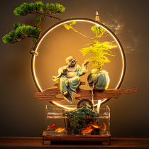 Aroma furnace household living room creative reversal perfume fountain water cylinder magnetic leveraged water cycle opening gift