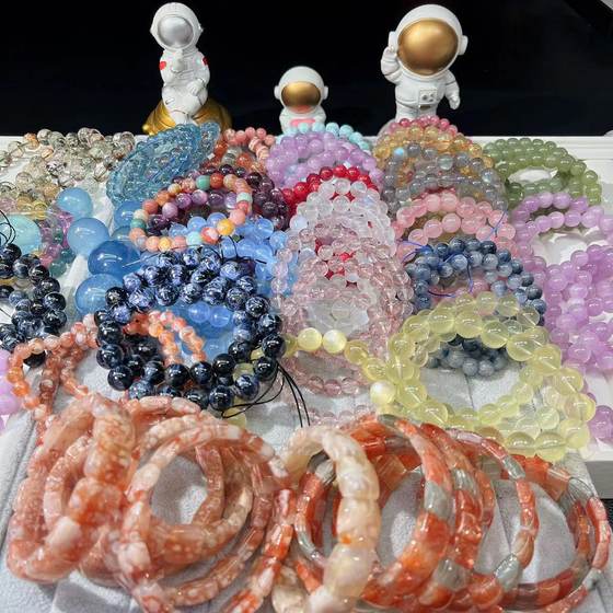 Aquamarine Peter Sakura Rain Amethyst Pink Crystal White Cherry Blossom 마노 바다 돌 팔찌 팔찌 Aquamarine Peter Sakura Rain Amethyst Pink Crystal White Cherry Blossom 마노 바다 돌 팔찌 팔찌