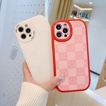 Smiley Face Signet Apple 13promax Mobile Phone Shell New Silicone Full Bag Apply iPhone12 Women in the net red 11