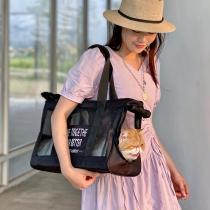 Cat bag going out portable cat travel bag cat portable take-away bag one shoulder pet messenger breathable outgoing portable bag