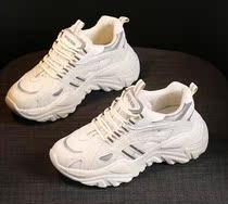 Half honey half hurt Jiangjun white deer the same shoes Zhao Lusi white dad shoes autumn sports shoes women