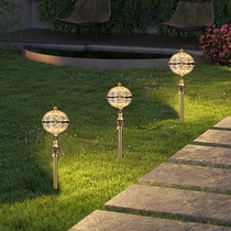 Solar Lamp Outdoor Waterproof Courtyard lamp outdoor home Villa View Lamp Garden Earth Interlude with super bright straw terrace lamp