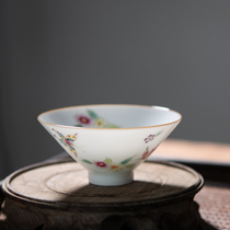 DECLEOR tea cup Master Cup ladies special high-grade thin tire Jingdezhen all handmade white porcelain kung fu tea cup