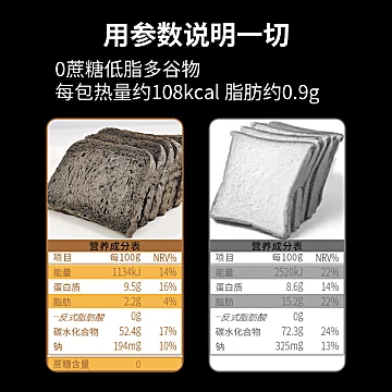 五黑全麦面包谷物吐司1000g[10元优惠券]-寻折猪