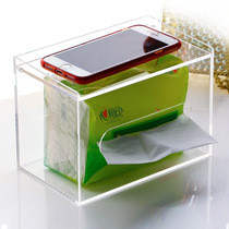 Acrylic transparent minimalist paper towel box Living room Home Aperitif Handpaper Side Drawn napkins Box-free wall-mounted