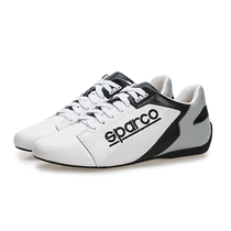 Small White Shoes Genuine Leather SPARCO Racing Car Low Bunch Casual Sports Riding Cardinmoto Locomotive Shoes Men And Women