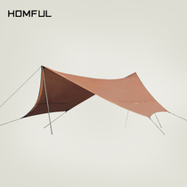 HOMFUL Haofeng outdoor camping Oxford cloth thickened beach canopy oversized rainproof sunscreen multi-person shade