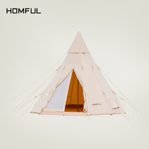 HOMFUL Haofeng outdoor luxury camping cotton tent Indian camp hotel large camping rain tent