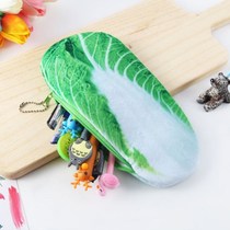 Burger Pen Bag Real Vegetable Korean Version Schoolgirl pencil case cute Jane about plush creative personality 3d to blame for the lead box