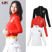 T-shirt long-sleeved slim outdoor polo shirt lapel golf sports quick-drying breathable spring and autumn womens white top
