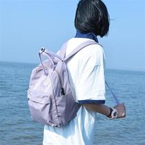 POY schoolbag female college students purple small fire ins style backpack Super shoulder bag light simple shoulder