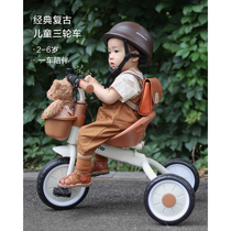 Cute kids bike with auxiliary wheels 2-6 years old toy car boys and girls tricycle free inflatable bike