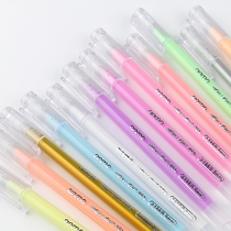Diy album pastel pen Hand-copied newspaper coloring pen Growth manual production decoration tool 12-color high-gloss gouache pen