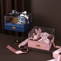 Ritual exquisite gift box ins transparent birthday gift box empty box simple send male and female friends gift box large