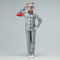 Sixty-one Dance Childrens Dance Show Girl Little Red Army Eighth Route Army Costume Examination Clothing
