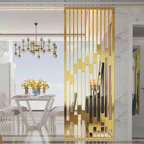 Light extravagant stainless steel hollowed-out screen partition living room modern minimalist iron art drawing Xuanguan Customized new Chinese grilles