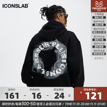 (SSUR plus) ICONSLAB Spring Autumn New Smoky Circle Star Hoodie Couple Hoodie Trendy