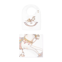 Atelier Choux Childrens Toy Horse Cotton Bib and Blanket Set FARFETCH