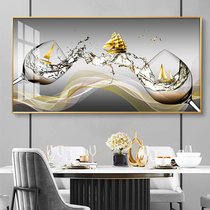 Restaurant electric meter box decorative painting modern simple wine glass large size cover box distribution box electric switch box upside down picture
