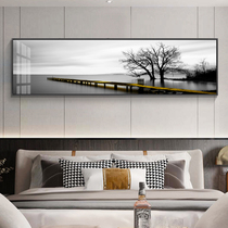 Bedroom bedside decorative painting modern simple master bedroom living room sofa background wall designer model room light luxury hanging painting