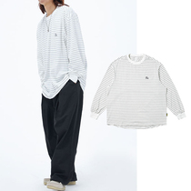 cityboy Sweater Men Tide ins Japanese Style Wear with Retro Campus Style Stripe Long Sleeve T-Shirt Spring and Autumn Top