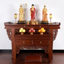 Rosewood table Chinese Buddha platform Home set Cabinet for Taiwan Shen Tai tribute table God of wealth table solid wood Buddhist niche Zhongtang Buddhist cabinet