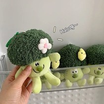 Cute Broccoli Paparazzi Plush Small Pendant Doll Vegetable Flower Key Buttoned Broccoli Cloth Doll Birthday Present