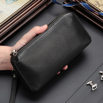 Handbag man genuine leather small number hand holding bag mens soft cow leather mobile phone bag large capacity casual hand grab bag tide man wallet