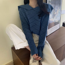  Soft milk sweater lazy wind pullover sweater female Western style loose thin wild design sense bottoming sweater trend