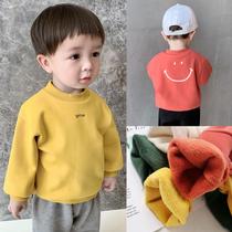 Baby gush clothing winter clothing autumn and winter toddler boy blouses baby hooded jacket 1 year 3 children damp