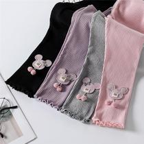 Girls bottom pants baby 2021 new children outside wearing spring and autumn thin little girl fall long pants foreign air pants