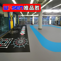 Weipinsheng gym custom glue 360 private teaching functional sports floor Childrens body fitness pvc floor mat